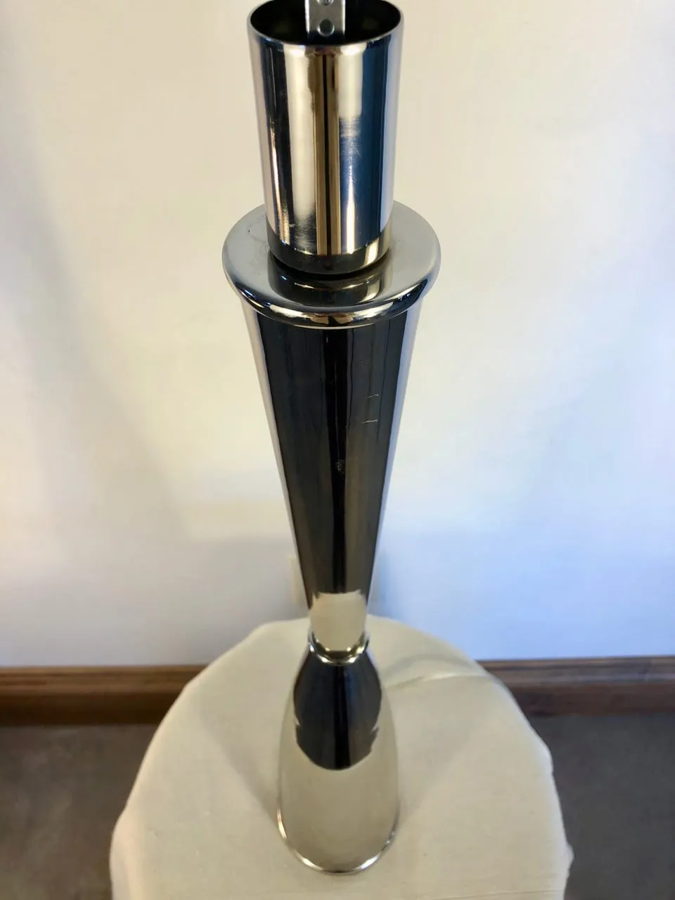 Table Lamp, Tall, Sleek, Chrome, Contemporary